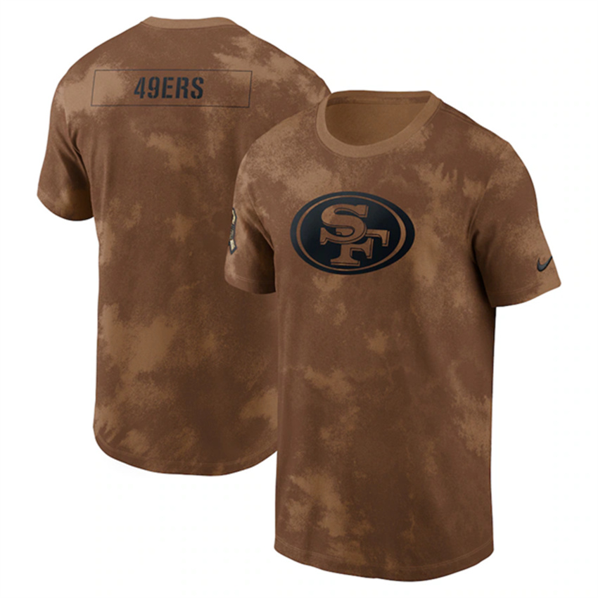 Men's Brown San Francisco 49ers 2023  Salute To Service Sideline T-Shirt